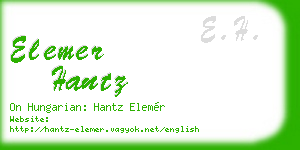 elemer hantz business card